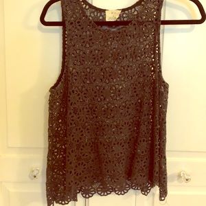 Cute crocheted tank - perfect festival look!